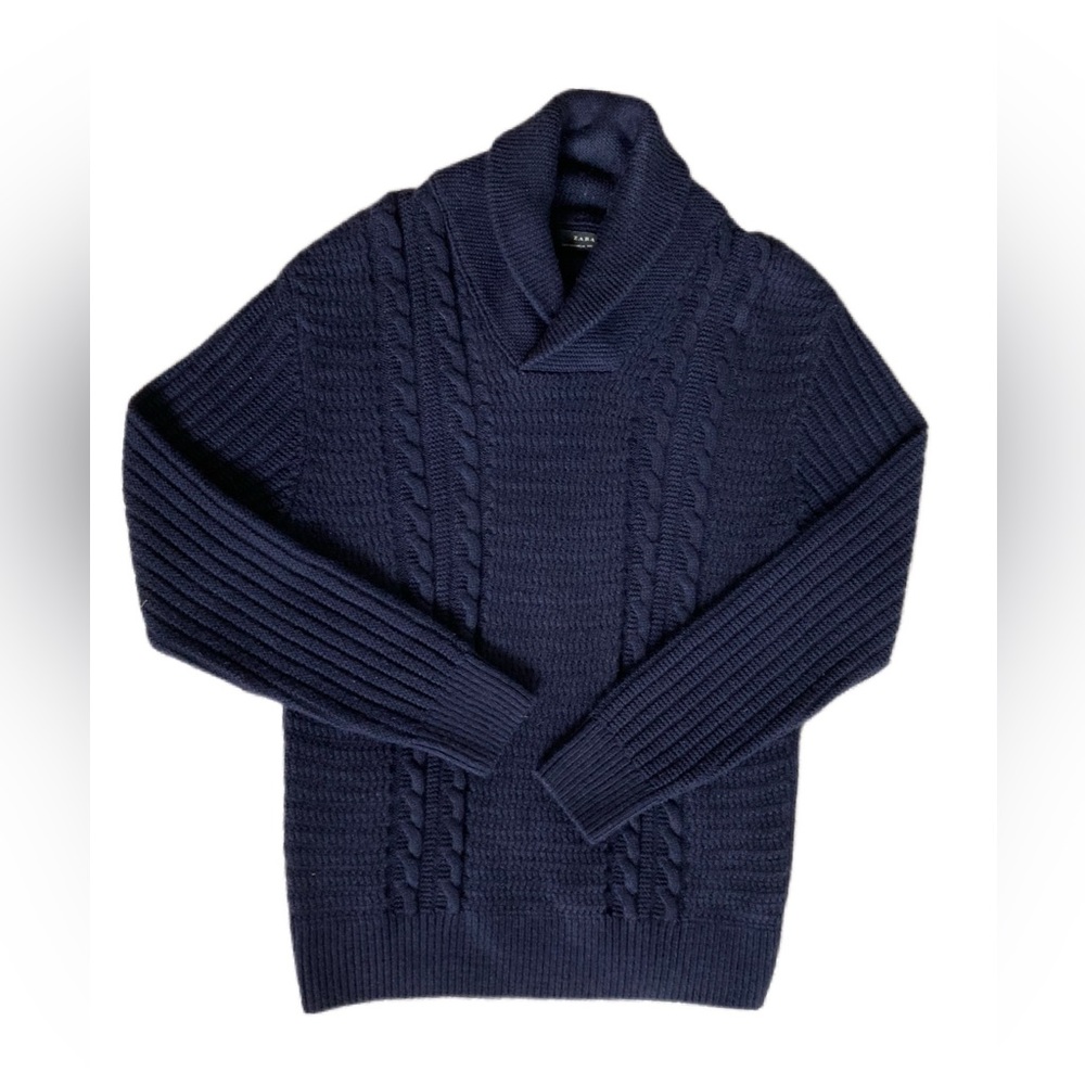 Zara mens knit Long sleeve sweater